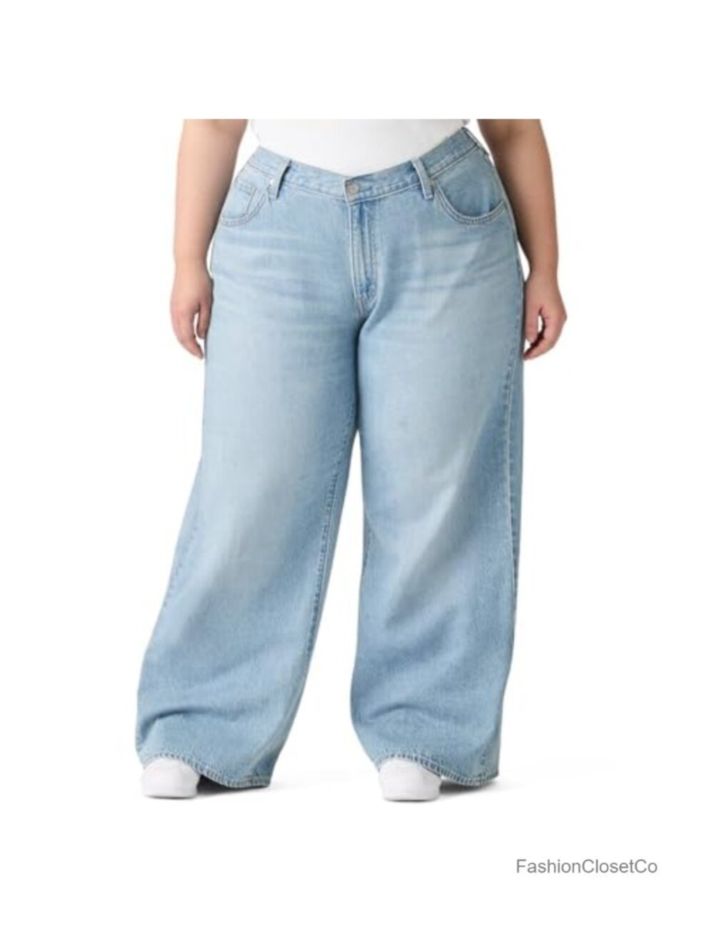 Baggy High Rise Jeans with Adjustable Back Cinch
